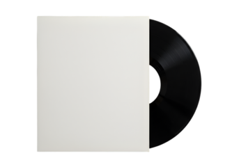 Blank cd with white label isolated on transparent background