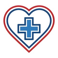 Obraz premium Heart medical cross