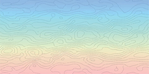 Fototapeta premium Modern gradient background with colorful abstract topographic contour lines for design and patterns 