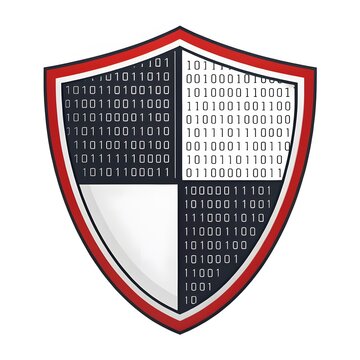 Binary shield icon