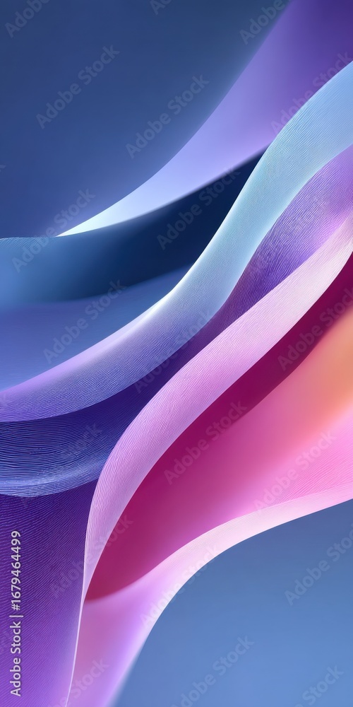 Aufkleber abstract colorful flowing gradient shapes with soft textures and dynamic lines