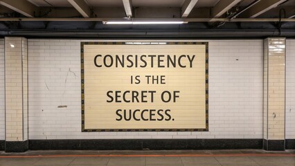 Obraz premium Consistency Is The Secret To Achieving Success In Life