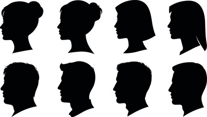 Silhouettes of elderly couples walking together some using canes and walkers for support and mobility