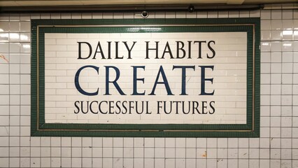 Obraz premium Daily Habits Shape Your Life and Create Successful Futures Every Day