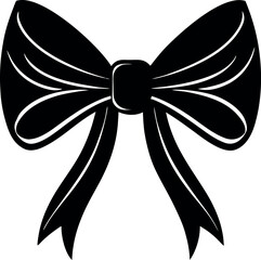 Vector art of black bow