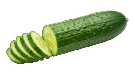 Isolated Cucumber Slices