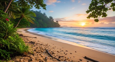 Tropical Sunrise Beach Paradise.