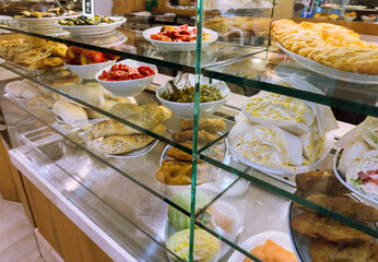 Traditional Venetian sandwiches and snacks in a local café, perfect quick bites for tourists...