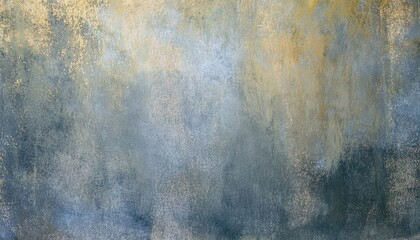 Obraz premium muted blue gray abstract textured canvas with golden brush strokes for modern wall art background or digital design texture