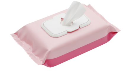 Isolated Package of Baby Wipes