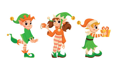 Explore a variety of festive elf characters suitable for holidaythemed designs and events