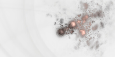 Organische rosa leuchtende Zellstruktur, blasenförmige Viren & Bakterien in mikroskopischen...