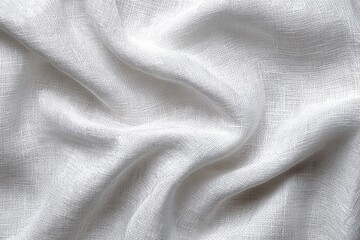 White Linen Fabric Texture for Background and Design Use