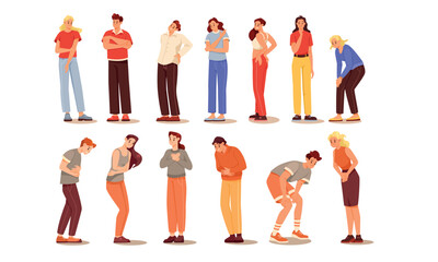 A collection of expressive human figures showcasing various emotions and distinct poses