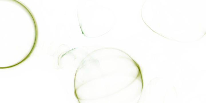 Organische grün leuchtende Zellstruktur, blasenförmige Viren & Bakterien in mikroskopischen Detailaufnahmen für Forschung & Wissenschaft, Biologie, Gesundheit, Infektion, Immunsystem, Medizin