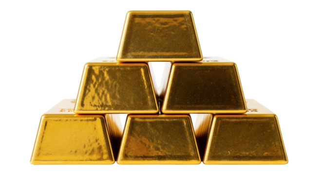 Isolated Gold Bars