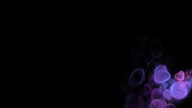 Organische violett leuchtende Zellstruktur, blasenf&ouml;rmige Viren & Bakterien in mikroskopischen Detailaufnahmen f&uuml;r Forschung & Wissenschaft, Biologie, Gesundheit, Infektion, Immunsystem, Medizin