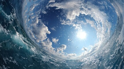 Ocean sky panoramic view