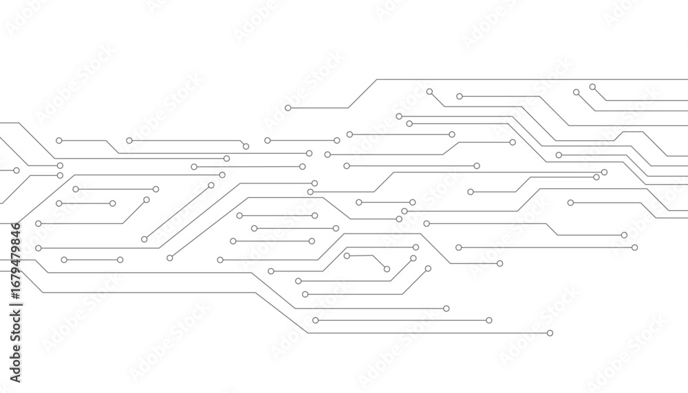 Poster abstract futuristic circuit board illustration, circuit board with various technology elements. circ