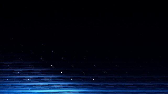 linienf&ouml;rmige blaue digitale Datenstruktur &ndash; dynamische Visualisierung von Forschung, Technologie und moderner Wissenschaft in zukunftsweisendem Design, Wachstum, Datenfluss, Fortschritt