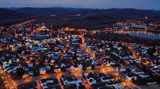 aerial view of the city