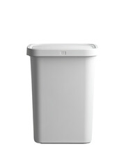 White, square, plastic container with lid