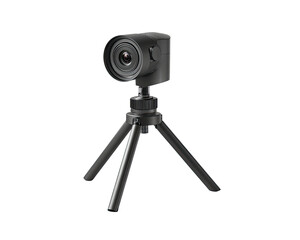 Compact webcam mounted on a small tripod