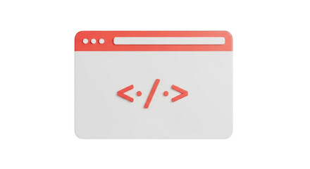 Isolated Coding Window, 3D Render