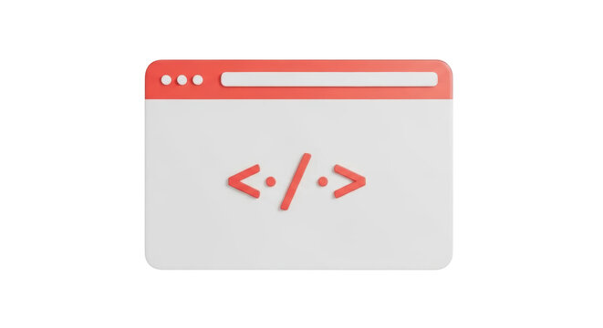 Isolated Coding Window, 3D Render