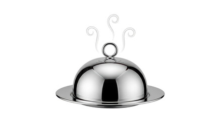 Isolated Hot Meal Food Cover, 3D Render