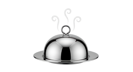 Isolated Hot Meal Food Cover, 3D Render