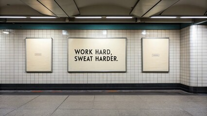 Inspirational Wall Art in Subway Station for Motivation and Focus