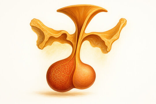 Pituitary Gland Anatomy Illustration, Hormones, Human Body, Medical Illustration [Illustration]