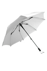 White umbrella, angled view, closed