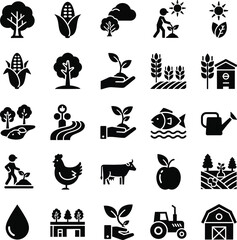 Naklejka premium Comprehensive collection of medical and healthcare icons