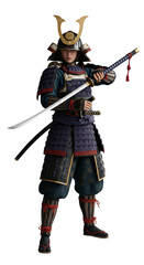 Obraz premium A female samurai (Onna-bugeisha) preparing for battle