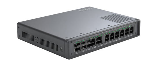 Gray network switch with multiple ports (1)