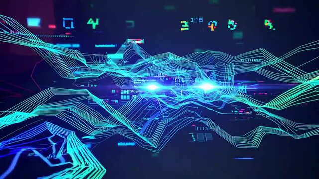 Conceptual Visualization of Large-Scale Data and Programming Code for Digital Security and Futuristic Technology