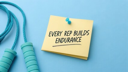 Motivational Message on a Sticky Note for Fitness Enthusiasts