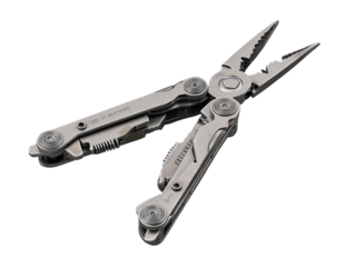Multi-tool,  angled view,  metallic gray,  folding,  various functions