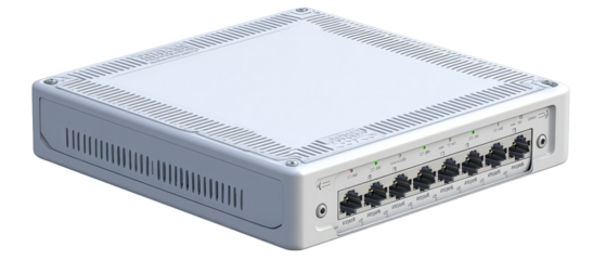 Light gray network device with multiple ports (2)