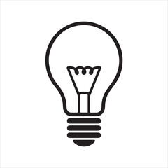 vector light bulb icon