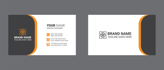 creative business card design template and modern visiting card design.	