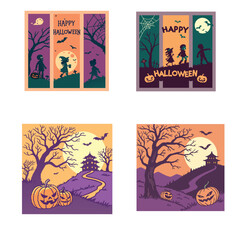 Fototapeta premium set of vector cards