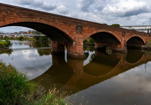 St Michael's Bridge spanning the River Nith in Dumfries, Dumfries and Galloway, Scotland