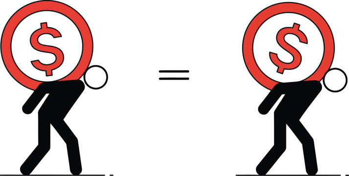 Money burden financial strain debt economic pressure