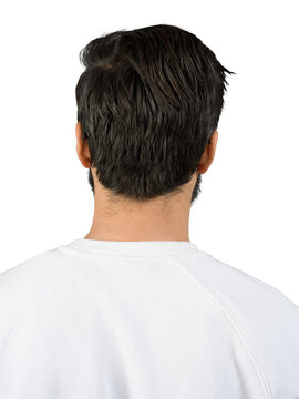 back view of a man isolated 