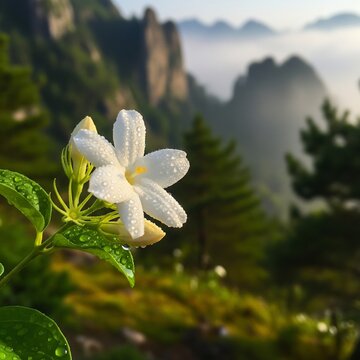 jasmine flowers grow on the hill