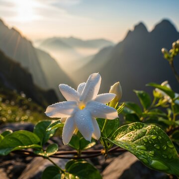 jasmine flowers grow on the hill