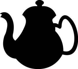 Tea pots, vector silhouette , Kettle teapot teapot glyph icon TEAPOT SILHOUETTE 